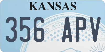 KS license plate 356APV