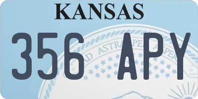 KS license plate 356APY