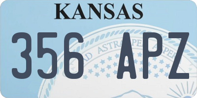 KS license plate 356APZ