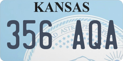 KS license plate 356AQA