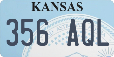 KS license plate 356AQL