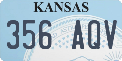 KS license plate 356AQV