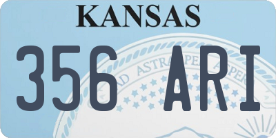 KS license plate 356ARI