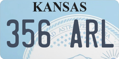 KS license plate 356ARL