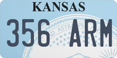 KS license plate 356ARM