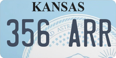 KS license plate 356ARR