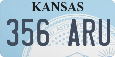 KS license plate 356ARU