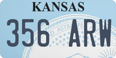 KS license plate 356ARW