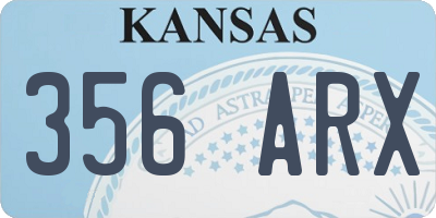 KS license plate 356ARX
