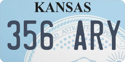 KS license plate 356ARY