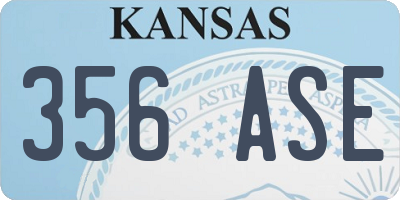 KS license plate 356ASE
