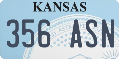 KS license plate 356ASN