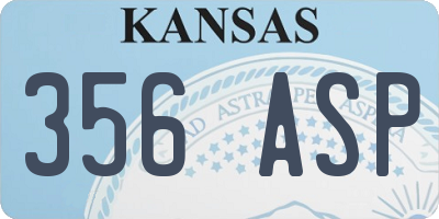 KS license plate 356ASP