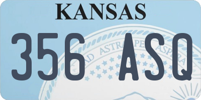 KS license plate 356ASQ