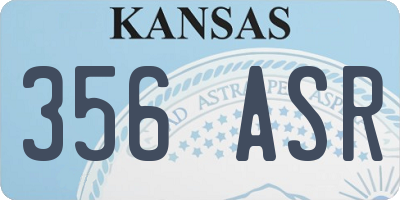 KS license plate 356ASR