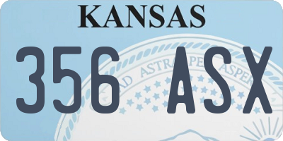 KS license plate 356ASX