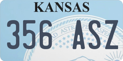 KS license plate 356ASZ
