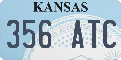 KS license plate 356ATC