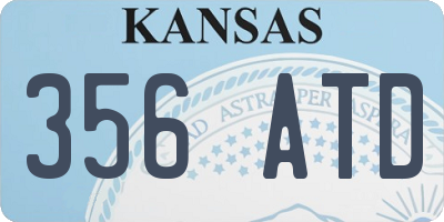 KS license plate 356ATD