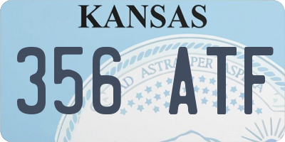 KS license plate 356ATF