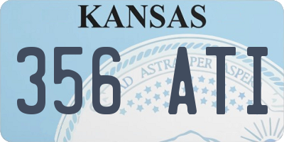 KS license plate 356ATI