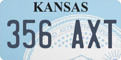 KS license plate 356AXT