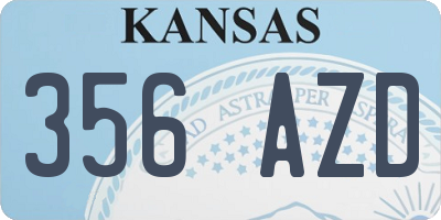 KS license plate 356AZD