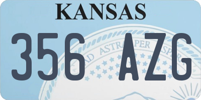 KS license plate 356AZG