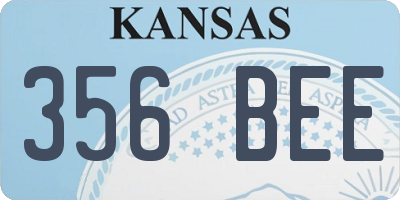 KS license plate 356BEE