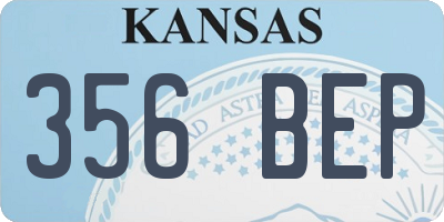 KS license plate 356BEP