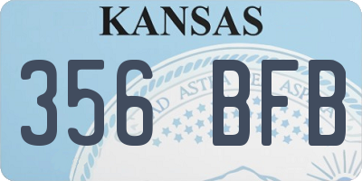 KS license plate 356BFB