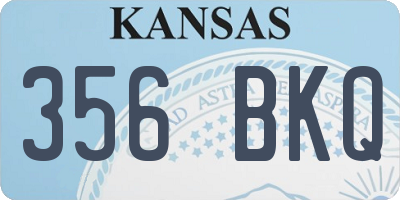 KS license plate 356BKQ