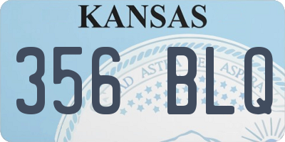 KS license plate 356BLQ