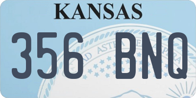 KS license plate 356BNQ
