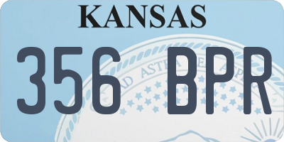 KS license plate 356BPR