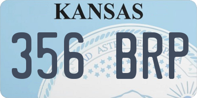 KS license plate 356BRP