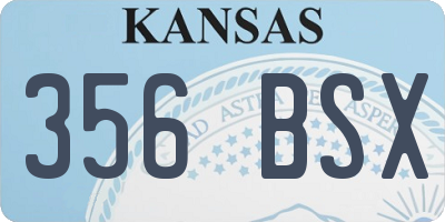 KS license plate 356BSX