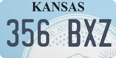 KS license plate 356BXZ
