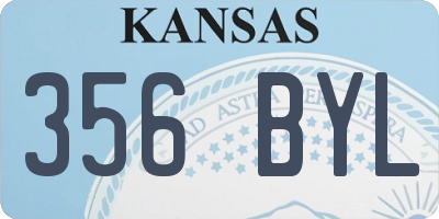 KS license plate 356BYL