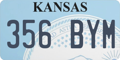 KS license plate 356BYM