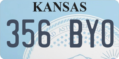 KS license plate 356BYO