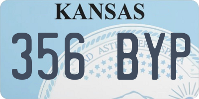 KS license plate 356BYP