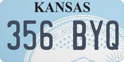 KS license plate 356BYQ