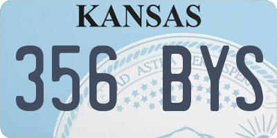 KS license plate 356BYS