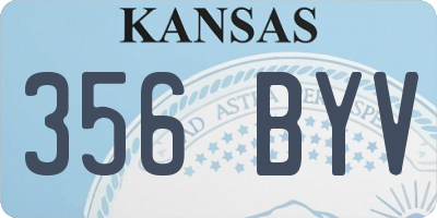 KS license plate 356BYV
