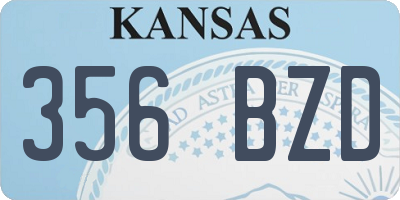 KS license plate 356BZD