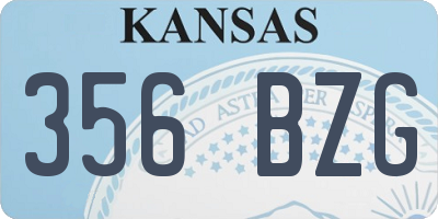 KS license plate 356BZG