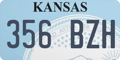 KS license plate 356BZH