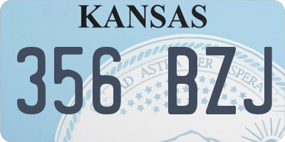 KS license plate 356BZJ