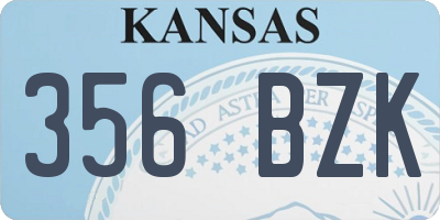 KS license plate 356BZK